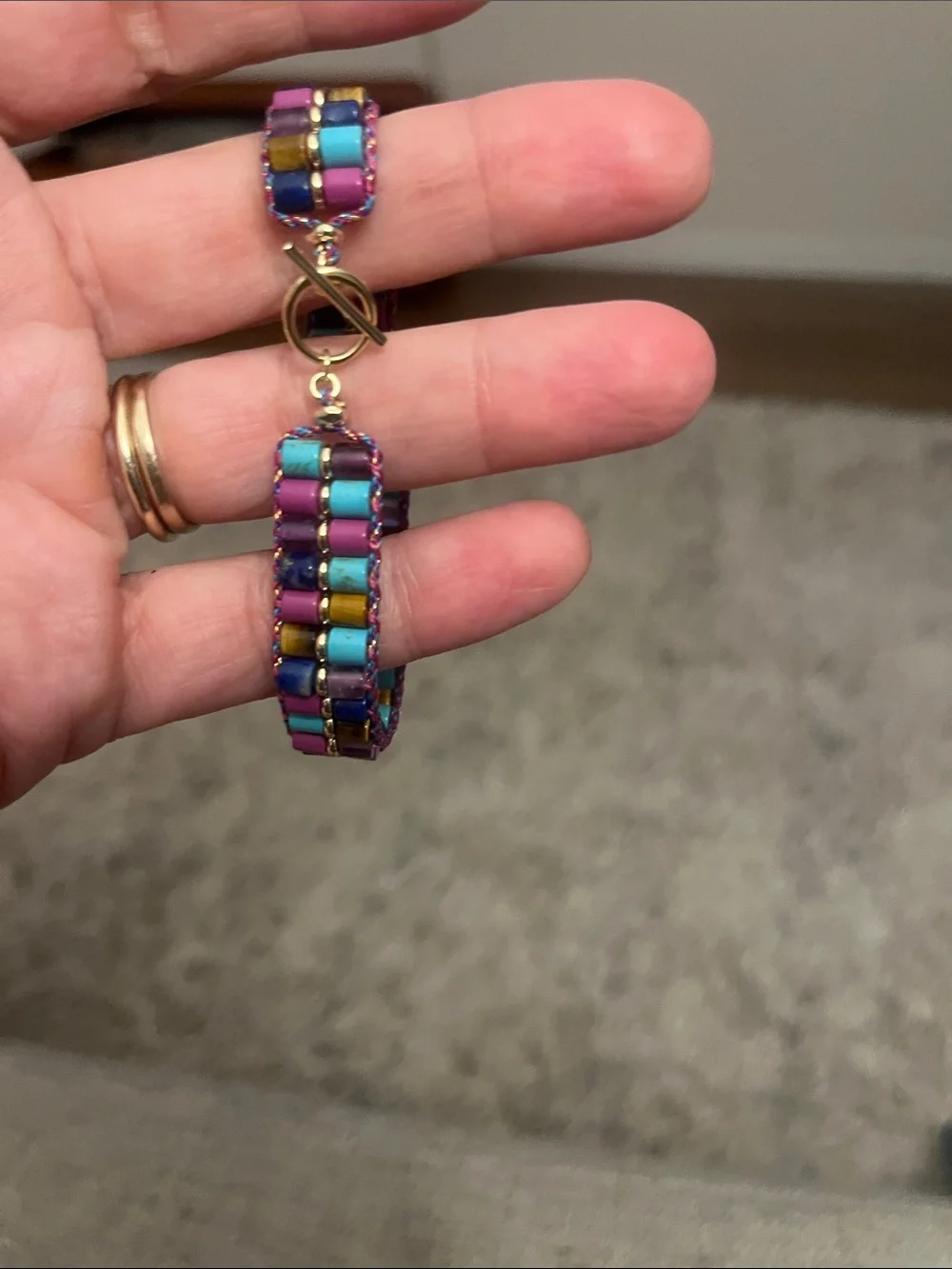 Kendra Scott - The Bree Gold Beaded Bracelet in Orchid Mix